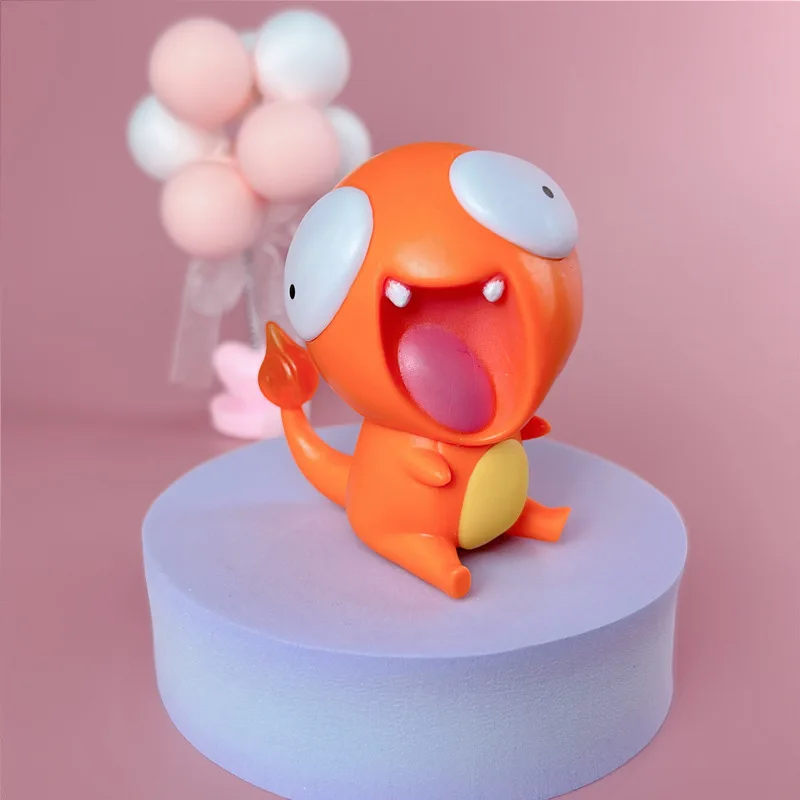 Pokémon anime figura de ação bonito olhos grandes engraçado charmander bulbasaur modelo ornamentos alto valor carro decoração para casa brinquedos do miúdo presente