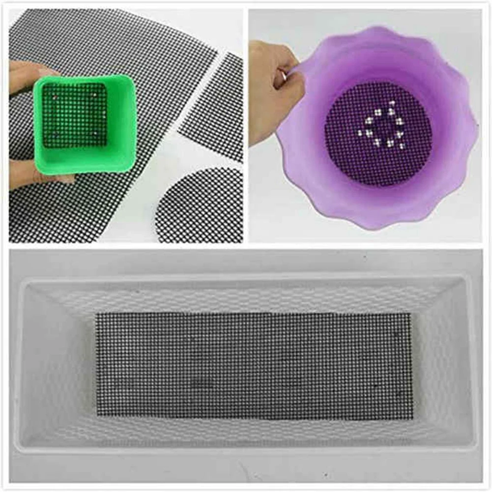 Junta de piso pélvico5 peças de 30x20 cm peneira de malha de drenagem de jardim vaso de flores tapete de malha de drenagem de jardim peneira de buraco de malha