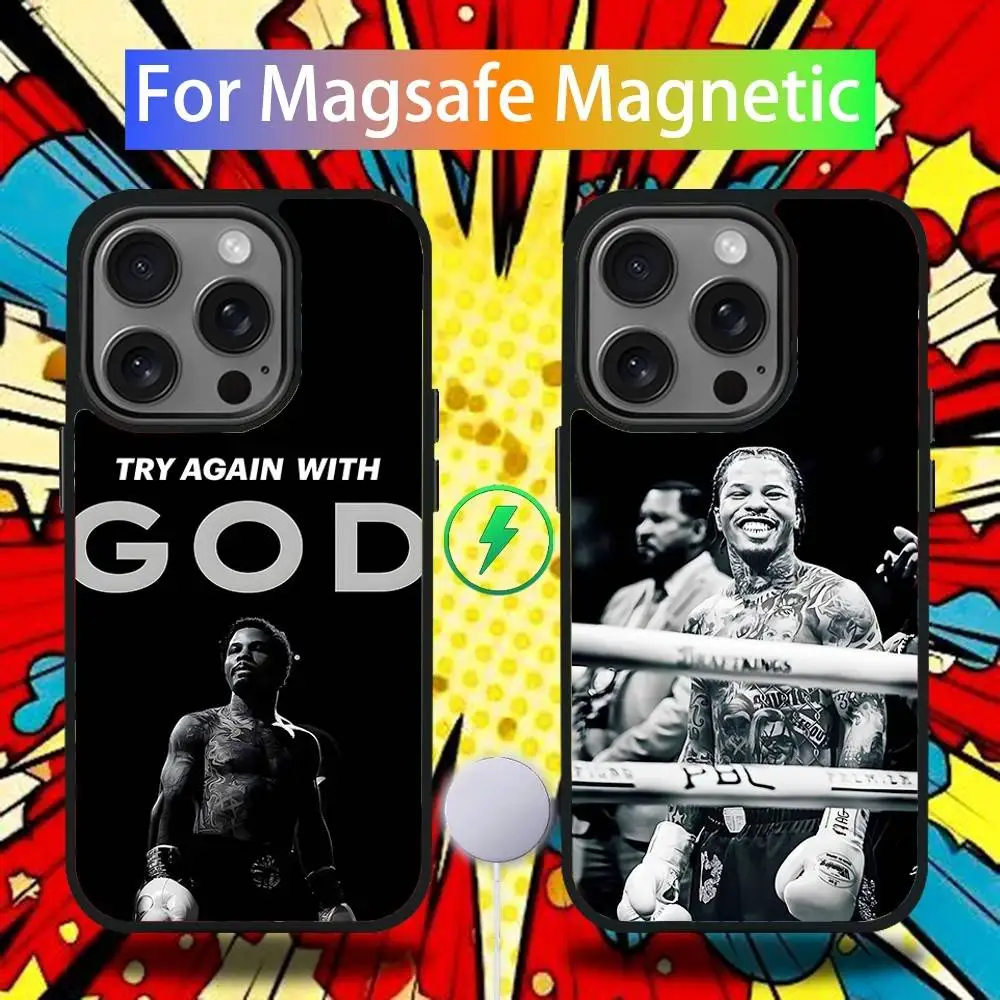

G-Gervonta Boxer D-Davis Phone Case For iPhone 16,15,14,13,12,11,Pro,Max,Plus,Mini,SE4,E Magnetic Magsafe Wireless Charging