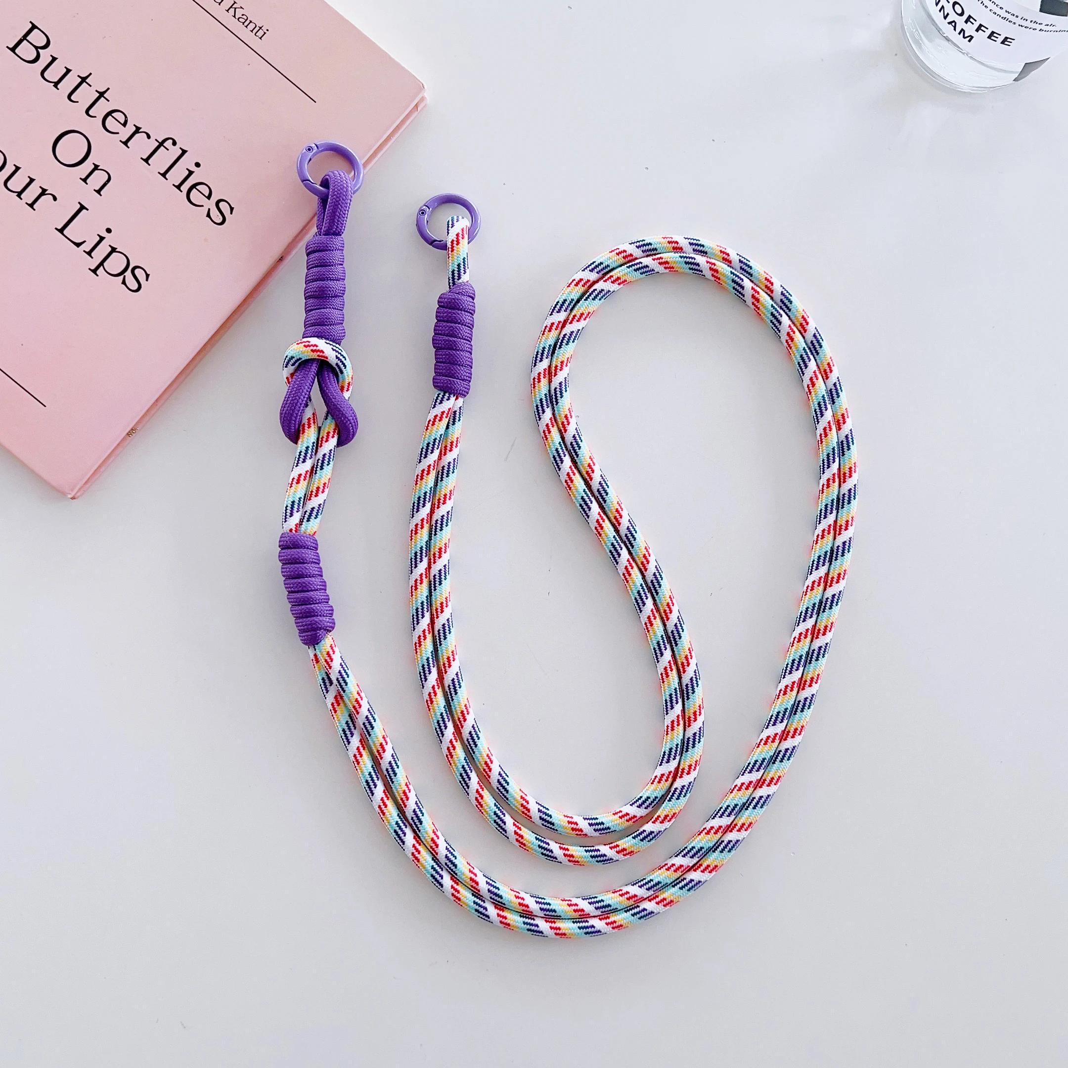 Hand-Woven Creative With Colorful Phone Lanyard Crossbody Strap for Samsung S21 22 23 Ultra Plus With iphone 13 14 15 Pro Max