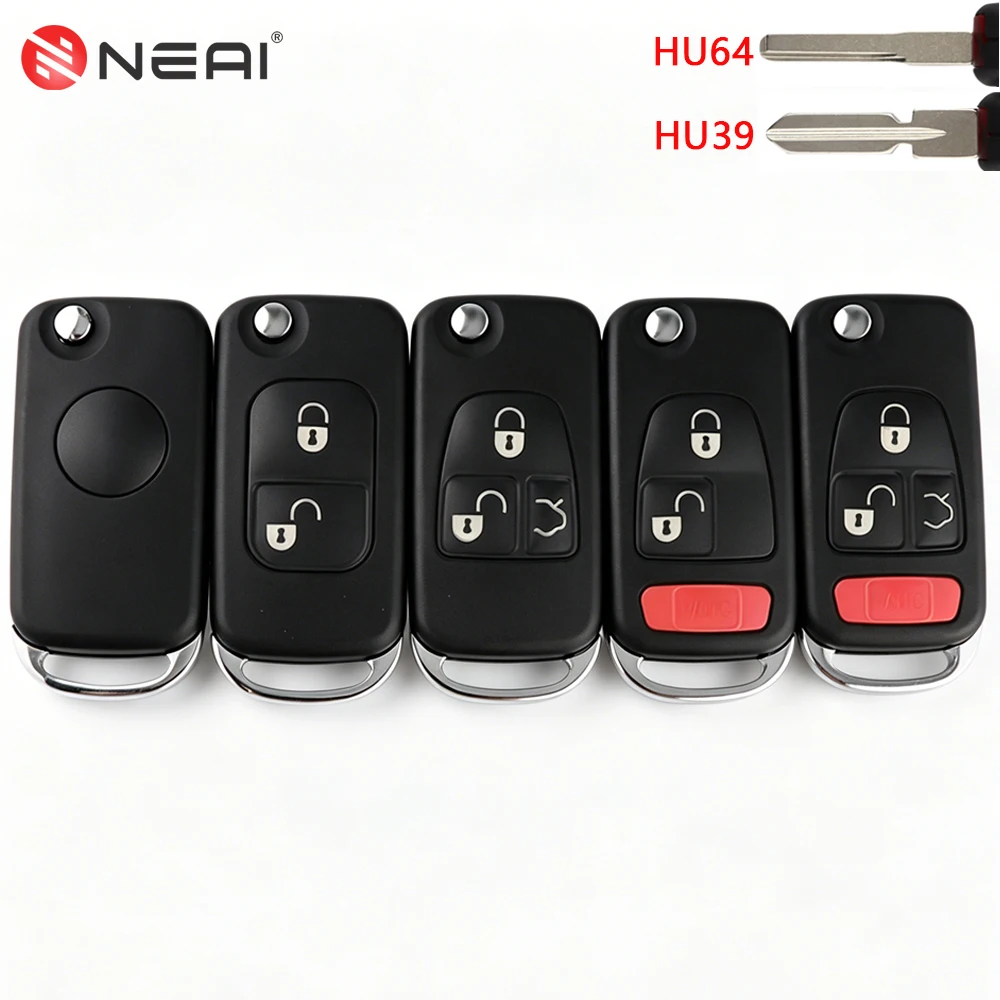 

Flip Remote Car Key Shell Case For Mercedes Benz A C E S CL ML SL ML55 AMG S500 SL500 W168 W124 W202 E113 B200 A160 Uncut Blade