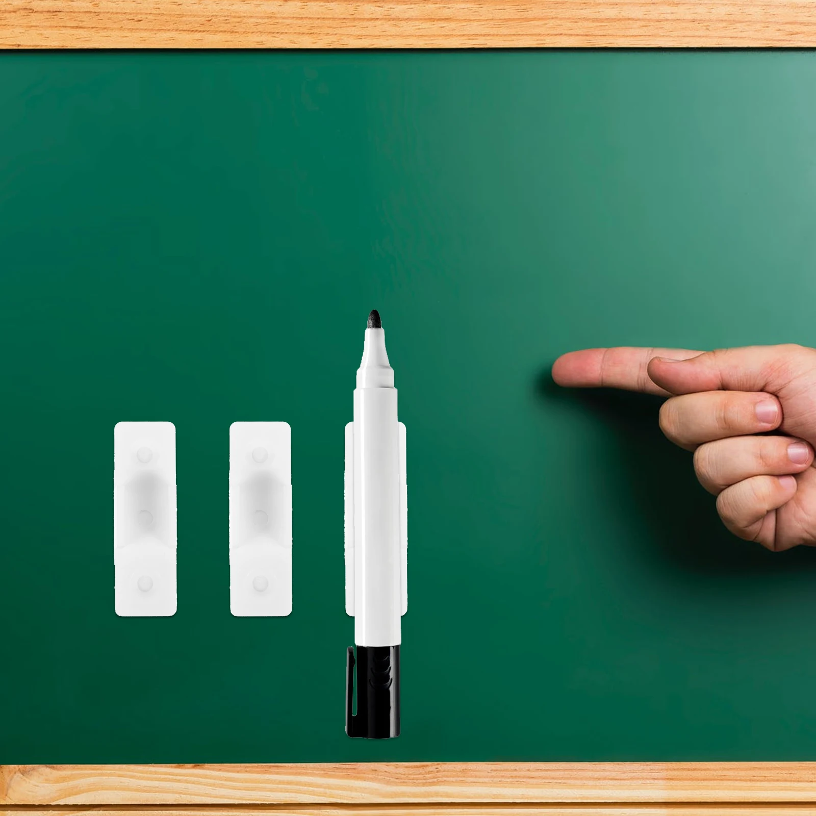 

20Pcs Pen Clips Plastic Adhesive Pen Holders for Whiteboard Markers Pencils Small Portable Marker Fixing Buckles Office School