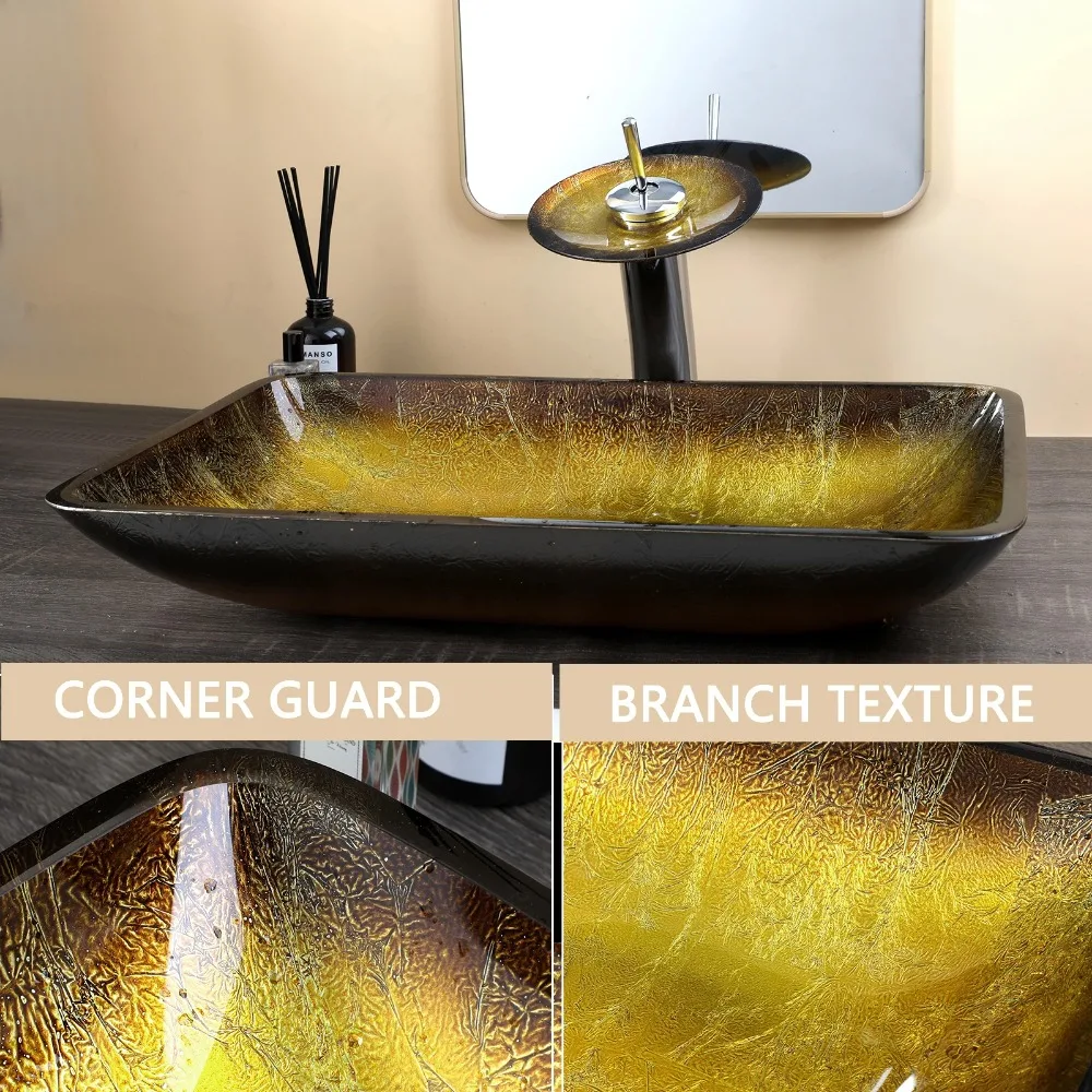 

Large tempered glass basin sink washbasin bathroom container sink countertop bowl toilet container with faucet washbasin