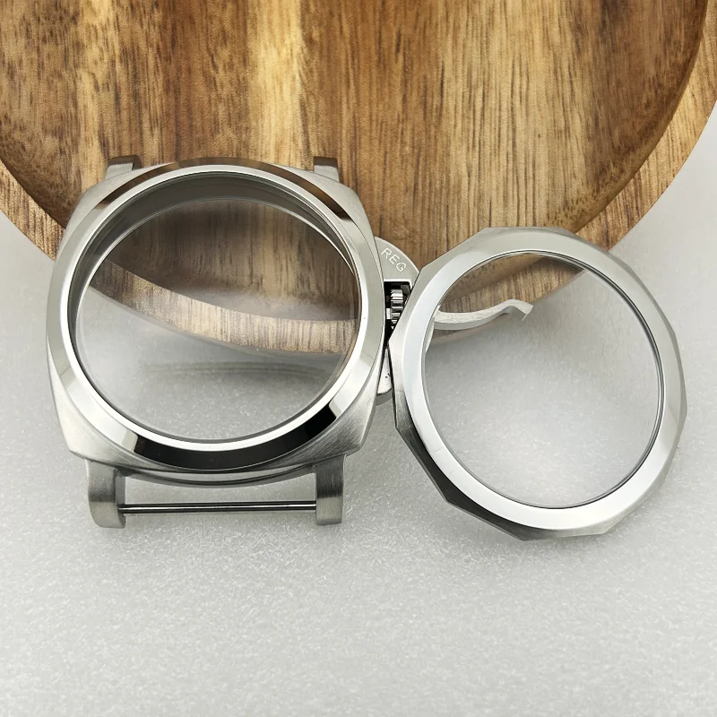 

47mm Pilot Watch Case Manual Stainless Steel Light Sand Case Suitable for Pam ETA6497/98 Haiou ST3600/20 Movement with 37mm Dial