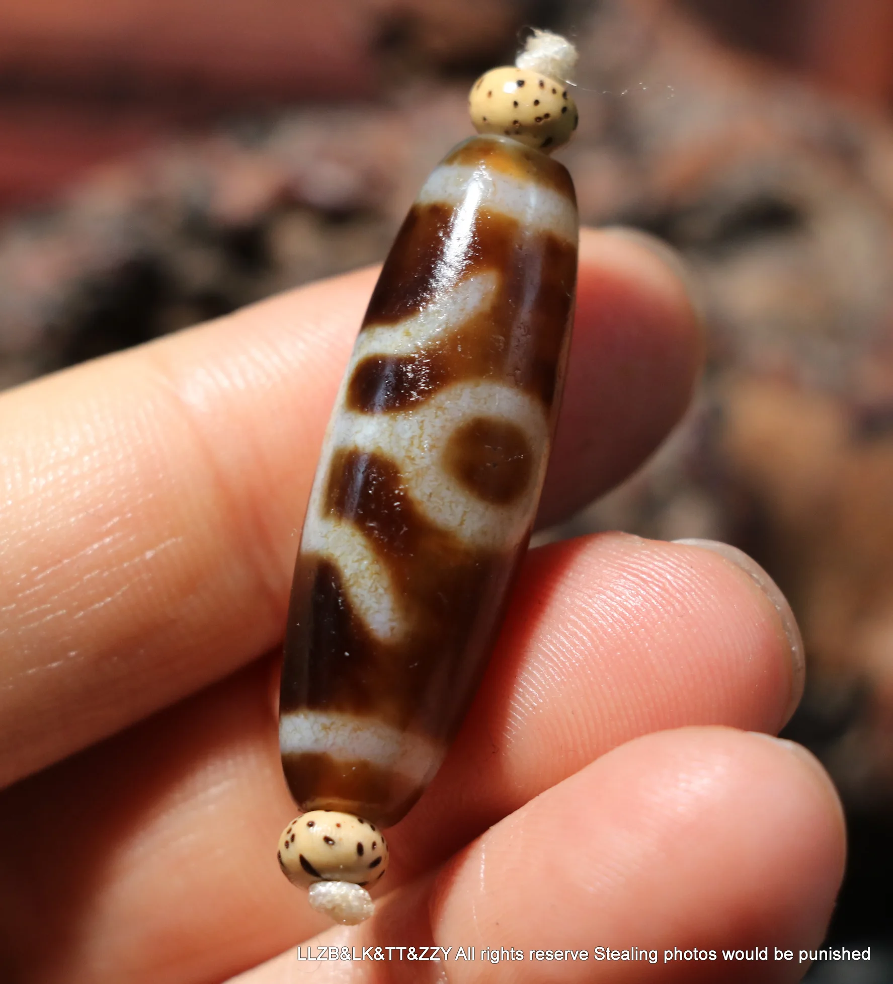 

Magic Power Energy Tibetan Old Agate Guiren Tairen Lucky Man dZi Bead Amulet Pendant Top 3A+ Timestown UPD210825A1