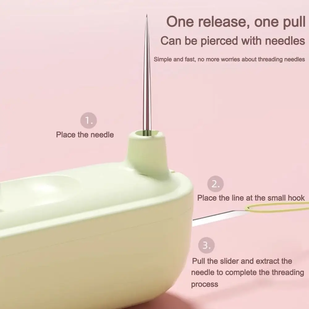 針仕事糸通し針糸通し器刺繍クロスステッチDIY縫製アクセサリー手縫い専用ツール2in1ダブルヘッド