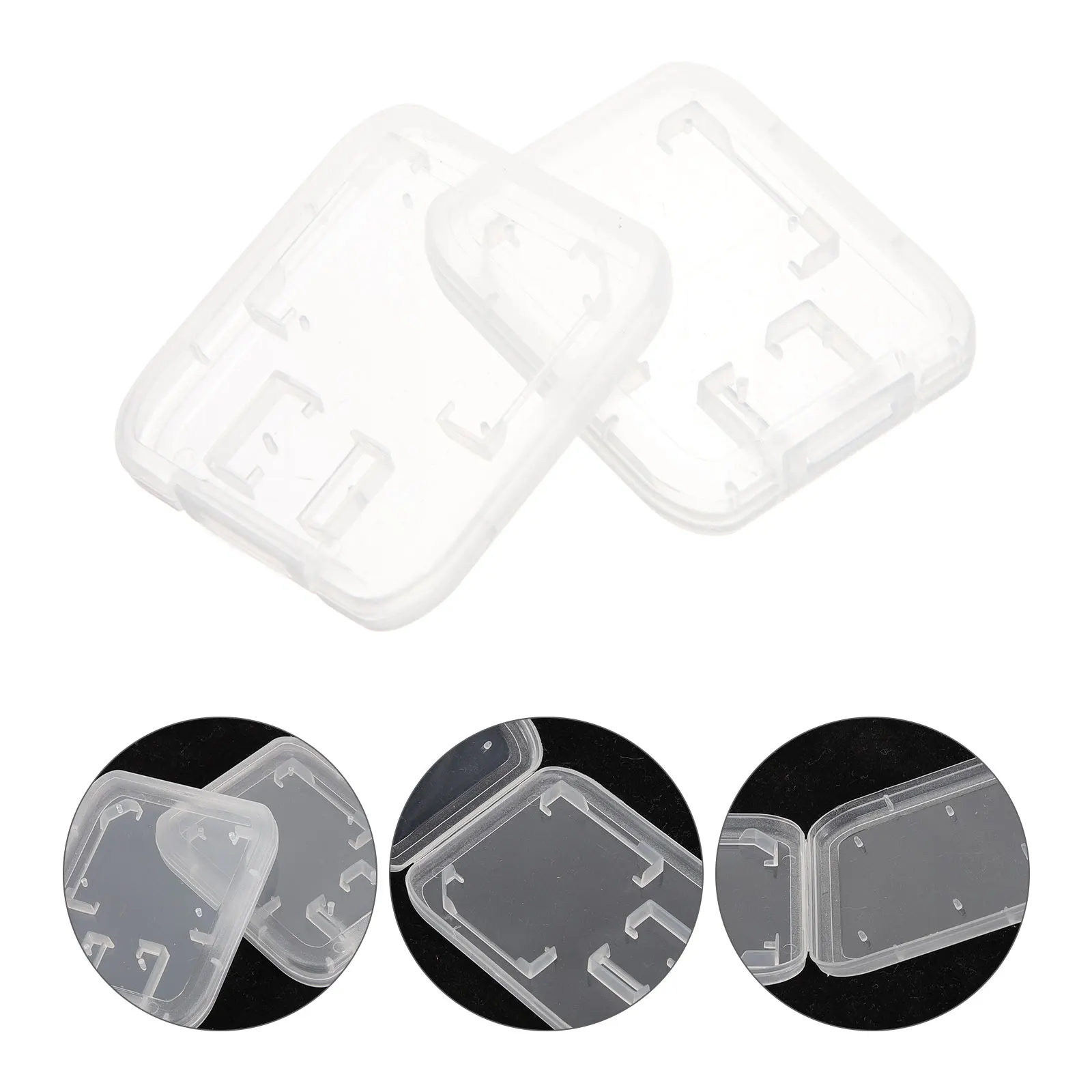 

24pcs Card Storage Box Plastic Memory Case Holder Lightweight Dustproof Durable Compact Organizer Wallet Friendly