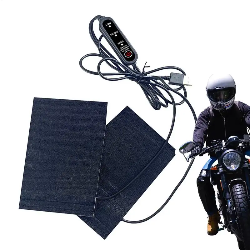 Waterproof Heated Grips USB Motorcycle Electric Heating Handle Kit Winter Warm Universal Electric Heating Insert Handlebar Pad