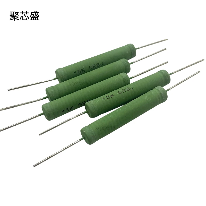 Rx21 مقاومة لف ، 15 واط ، 1R 10R 30R 51R 68R 100R 200R 470R 1K 10K33K ، 5 لكل لوت