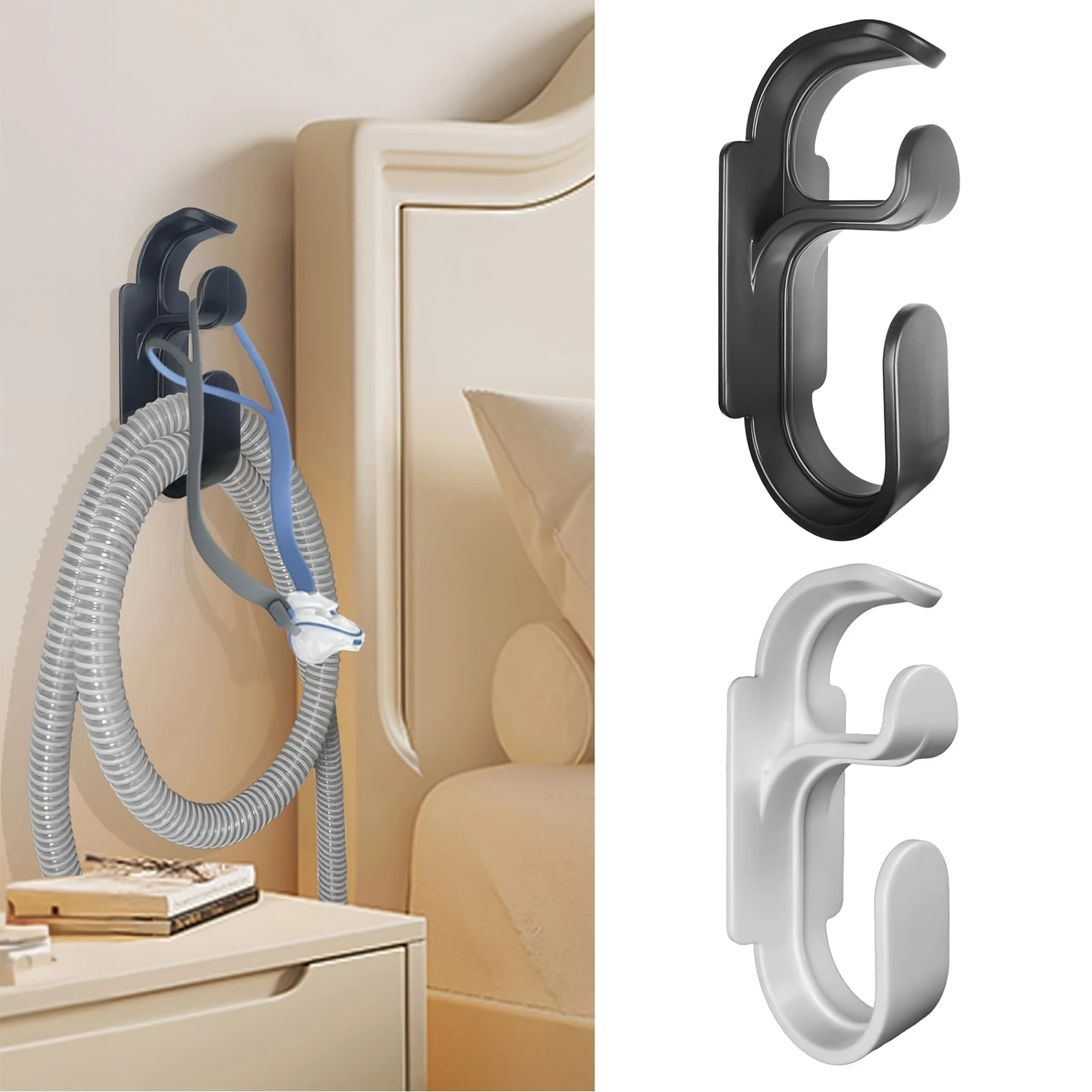 CPAP Hose Hanger with Anti-Unhook Feature CPAP Mask Hook & Tubing Holder CPAP Hose Organizer Avoid Hose Tangle for Sleep Better