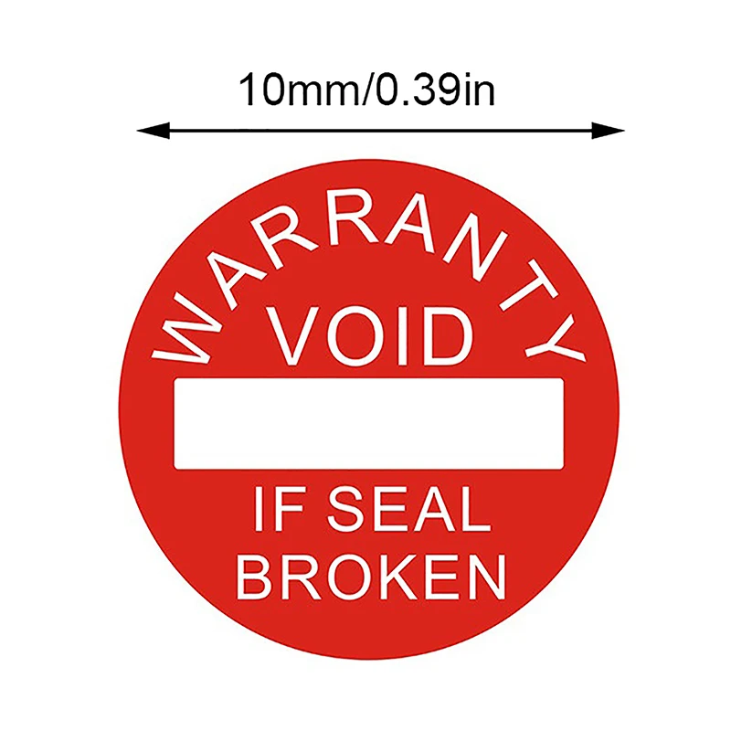 범용 보장 VOID 300 스티커, 깨지기 쉬운 도장 라벨 스티커, 강력한 접착 보증, 10x10mm