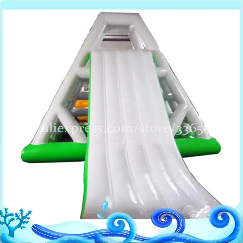 Giant Water Slide For Adult Custom color floating inflatable water slide for lack inflatable slide