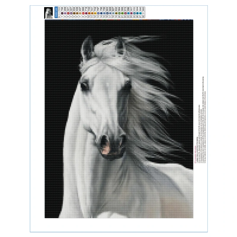 Diamond Embroidery Animal Cross Stitch 5D DIY Diamond Painting Horse Diamond Mosaic Picture Rhinestone Home Decor Gift