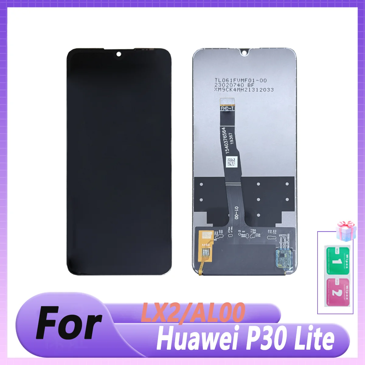 

Pop SUPER 6,15 ''ЖК-дисплей для Huawei P30 Lite ЖК-дисплей с цифровым преобразователем сенсорного экрана в сборе для P30 Lite LX2/AL00, замена экрана Pa