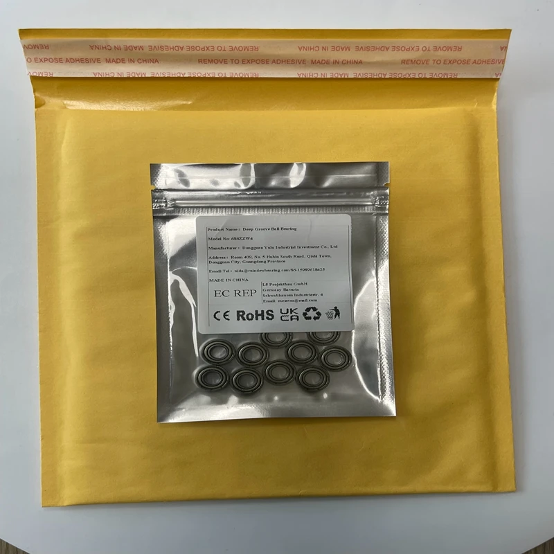 10 قطعة 686ZZW4 688ZZW4 مصغرة تحمل الكروم الصلب الداخلية تتحمل صغيرة الأخدود العميق الكرات الصغيرة