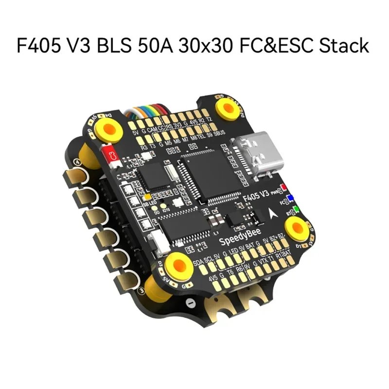 SpeedyBee F405 V3 BLS 50A 30x30 FC&ESC Stack BMI270 F405 Flight Controller with BLHELIS 50A 4in1 ESC