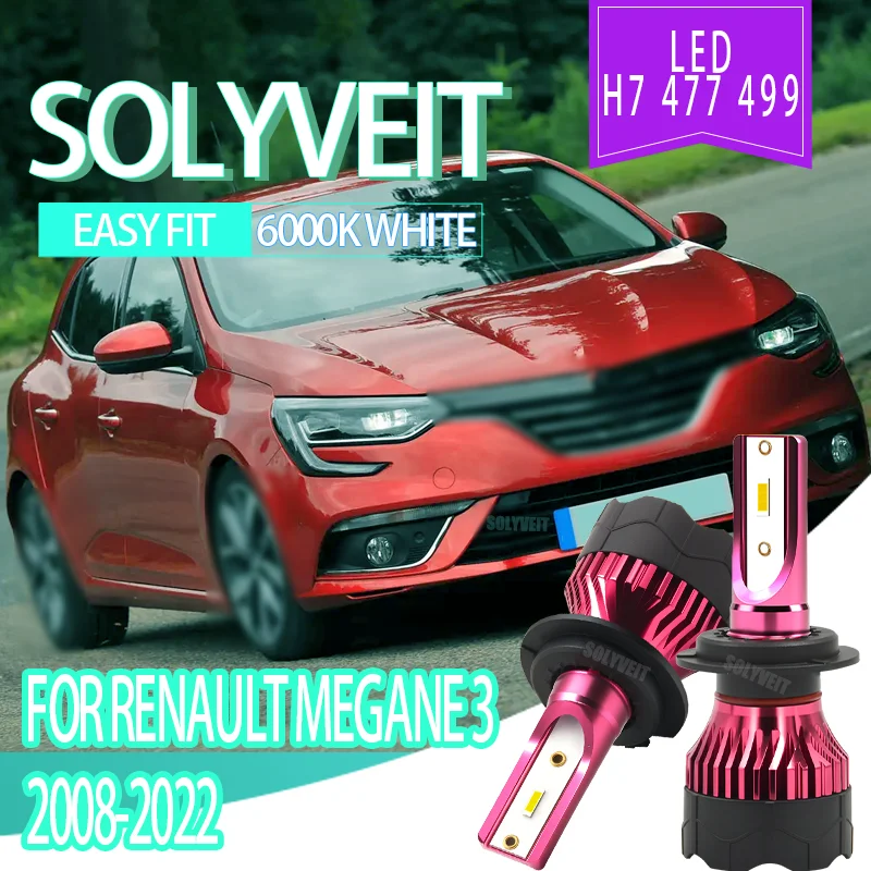 

Светодиодные фары CSP HiLo Beam H7 477 499, комплект LED IP67 для RENAULT MEGANE 3 2008-2016 2017 2018 2019 2020 2021 2022