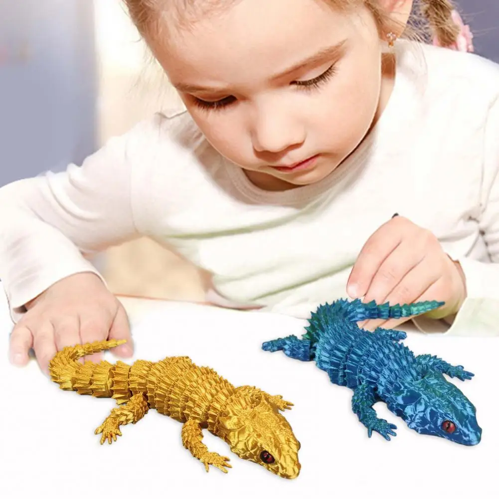 Action Figure 3d Lizard Simulation Model Realistic Action Toy Vibrant Color Desktop Decor Fidget Toy Photography Prop Painting
