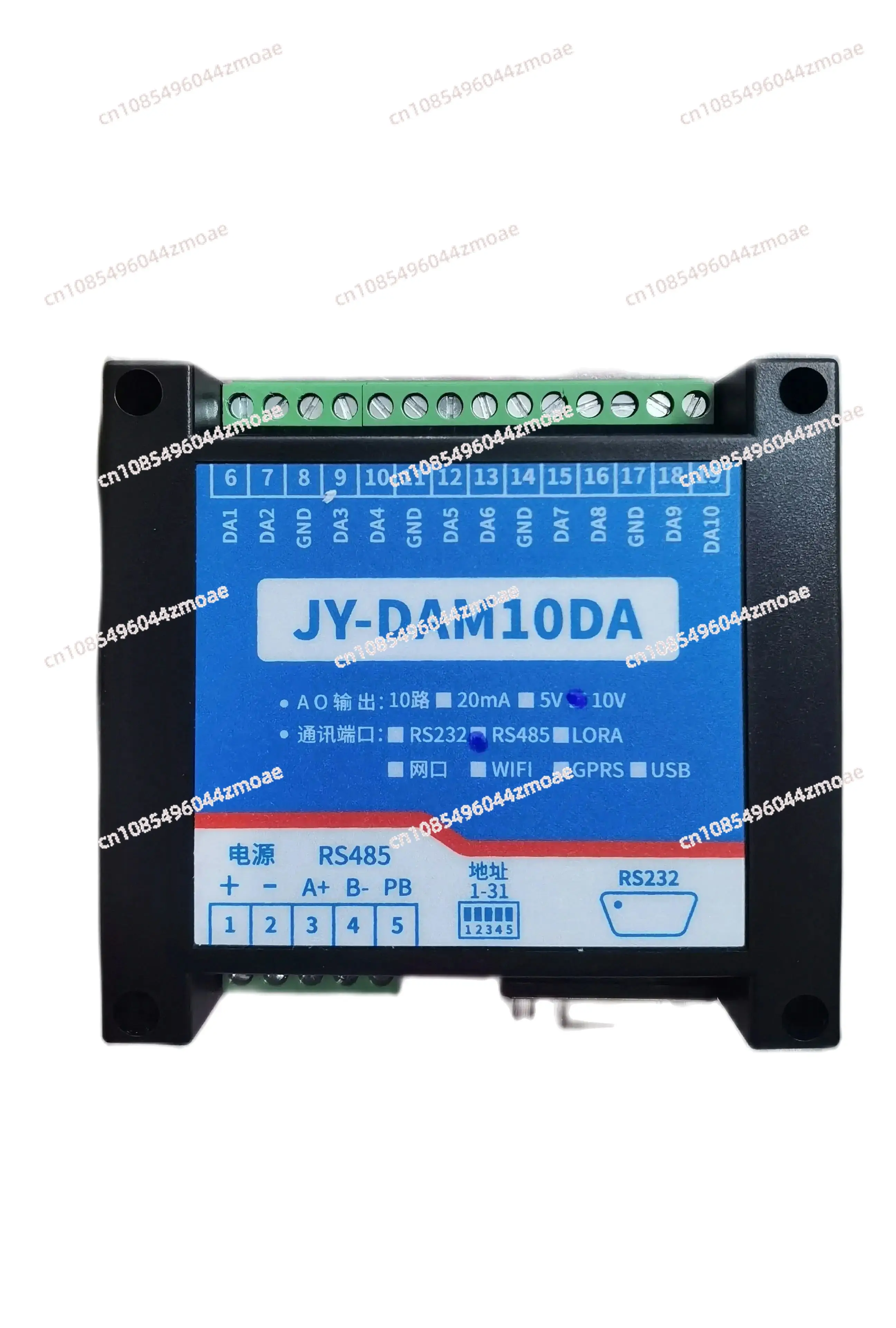 

DAM10DA 10-channel analog output module / 10DA / 4 ~ 20mA / 485 interface / modbus protocol source