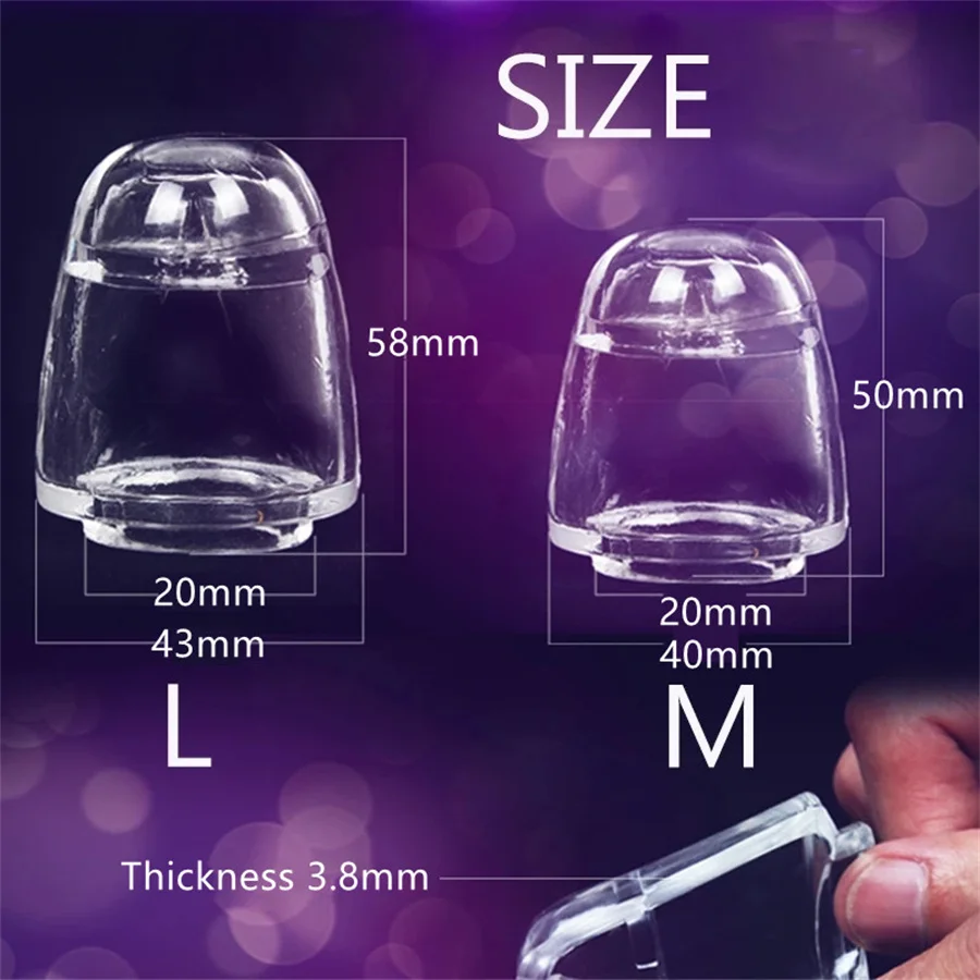 2Pcs Penis Glans Sleeve Reusable Condoms Glans Cover Penis Extender Sleeve Lock Semen Foreskin Cock Ring Sex Toys For Men