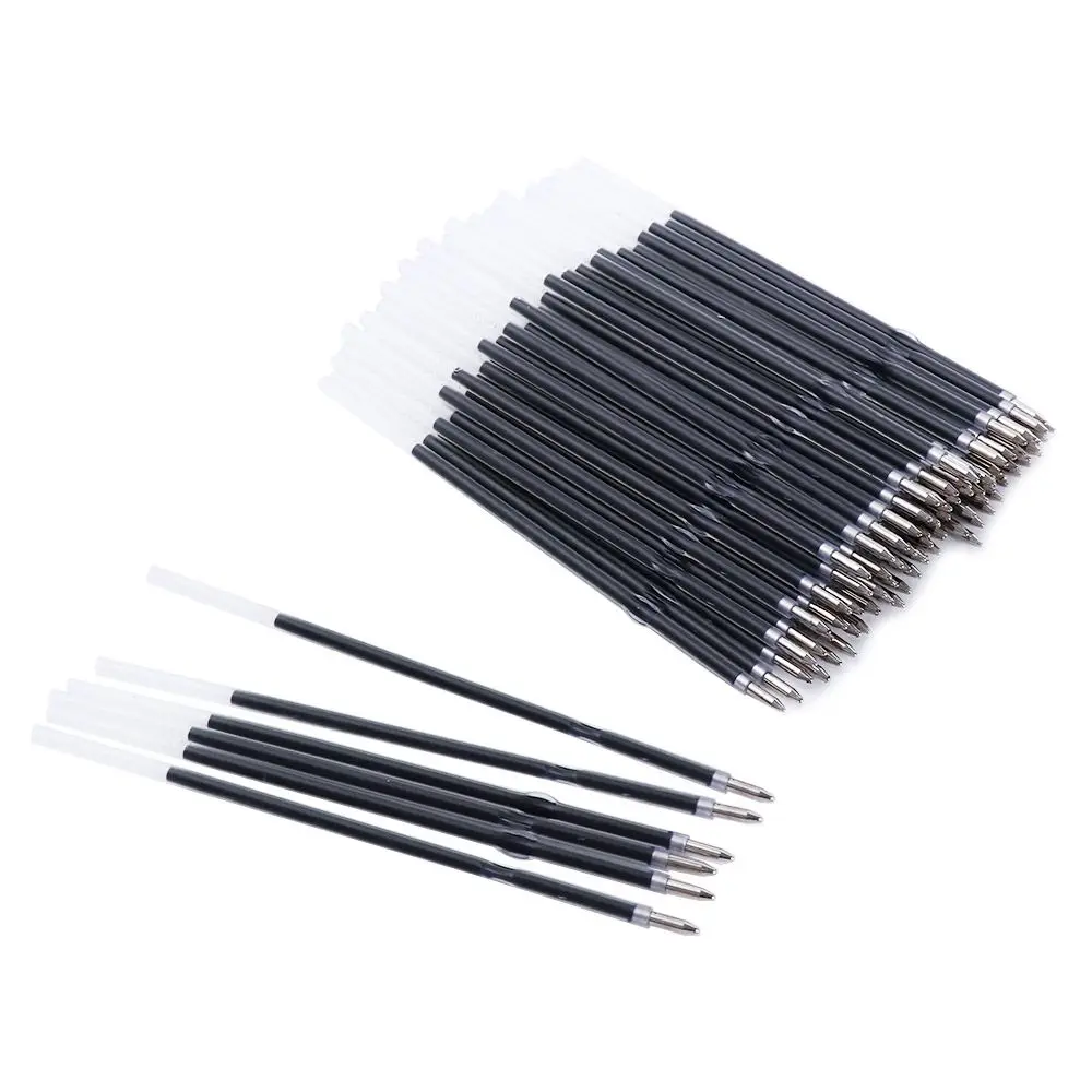 Quality 100pcs 0.7mm Replacement Refill Sign Pen School Supplies Stationery Pen Refill Ballpoint Pen Roller Pen Writing Pen