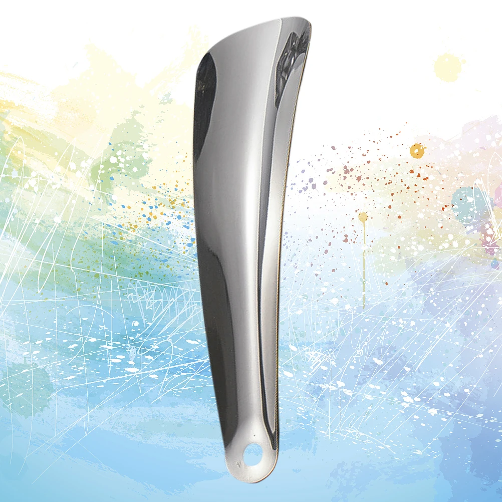 1 szt. łyżka do butów ze stali nierdzewnej, przenośne narzędzie do łatwego zakładania butów, trwałe metalowe krótkie łyżki do butów, akcesorium do obuwia