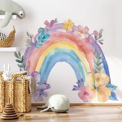 Large Rainbow pattern wall sticker self-adhesive PVC color vivid abstract fun modern life art home sticker Living Children Room