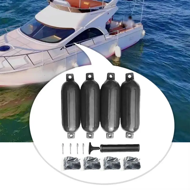 Boat 4pcs Center Hole Bumpers 10 X 30 Inches Boat Boat Protection S Docking Equipment For Yachts Marinas Pontoons Speedboat