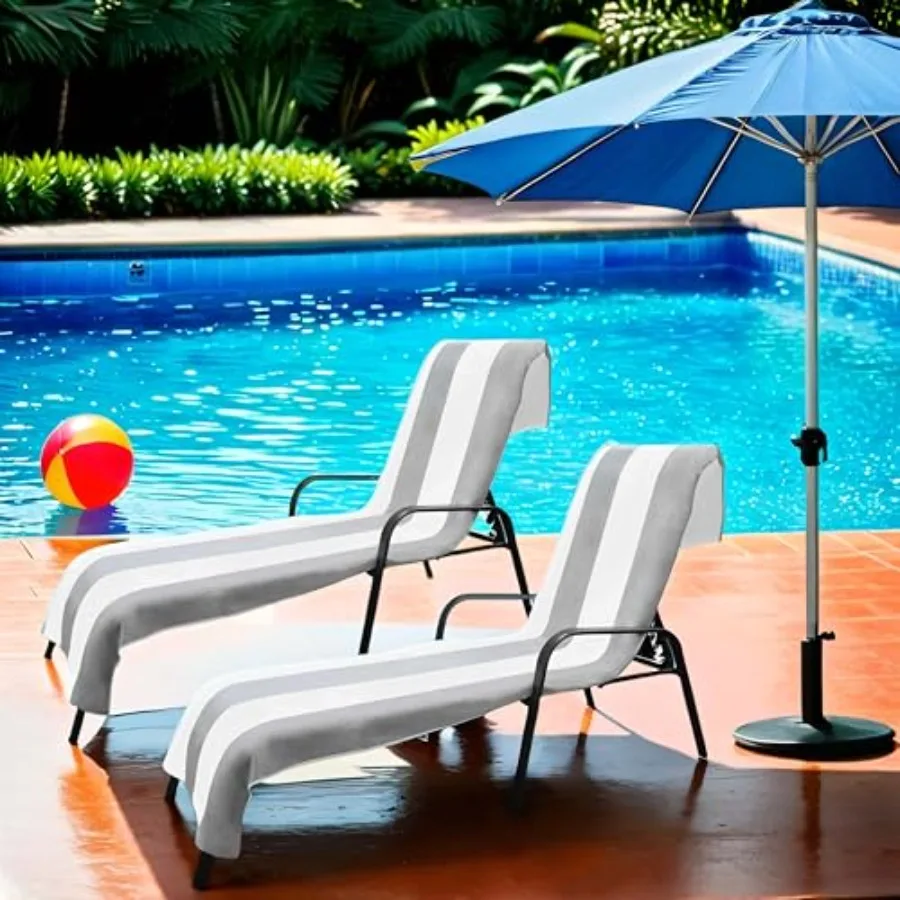 

Cabana Cotton Lounge Chair Cover Outdoor Towel Terry Cloth Beach Spa Swim Accessories Pool Chair Cover Soft Quick Drying 32" x