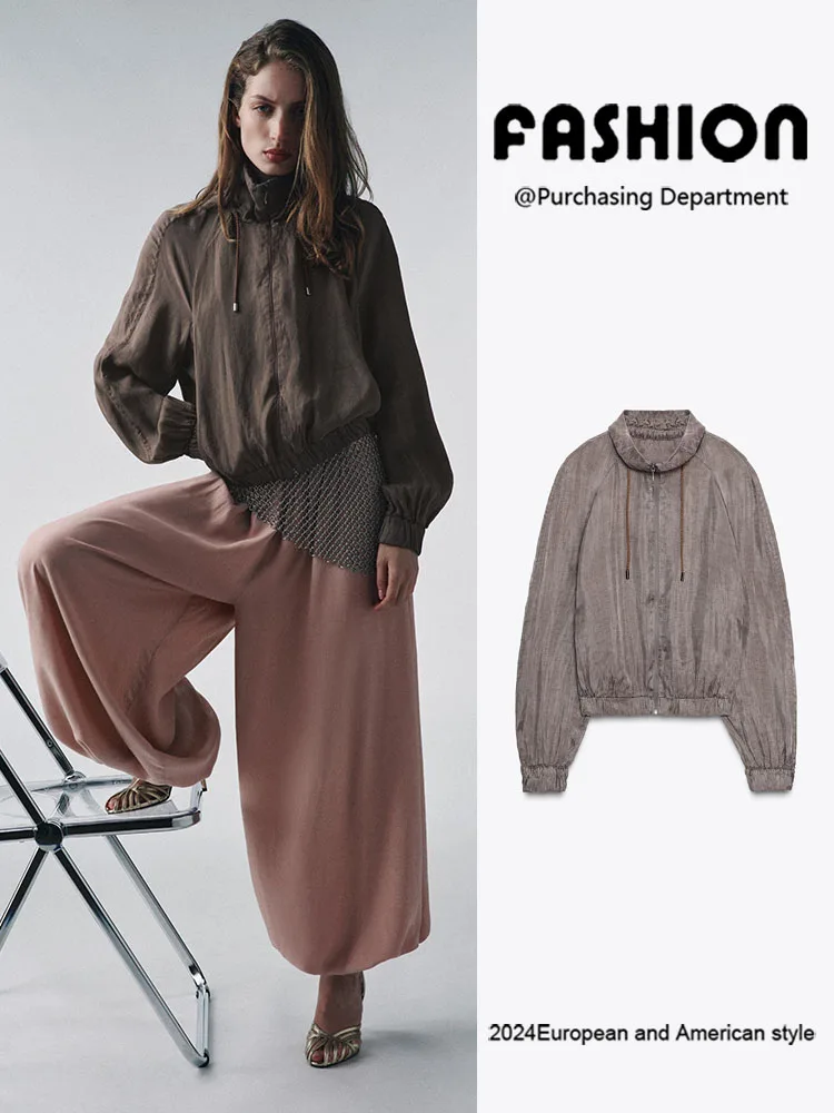 

Faionable Pilot Jaet Women's Long Sve Autumn New Arrival Versatile Drapey Outerwear Ele Lady's Traditional Costume