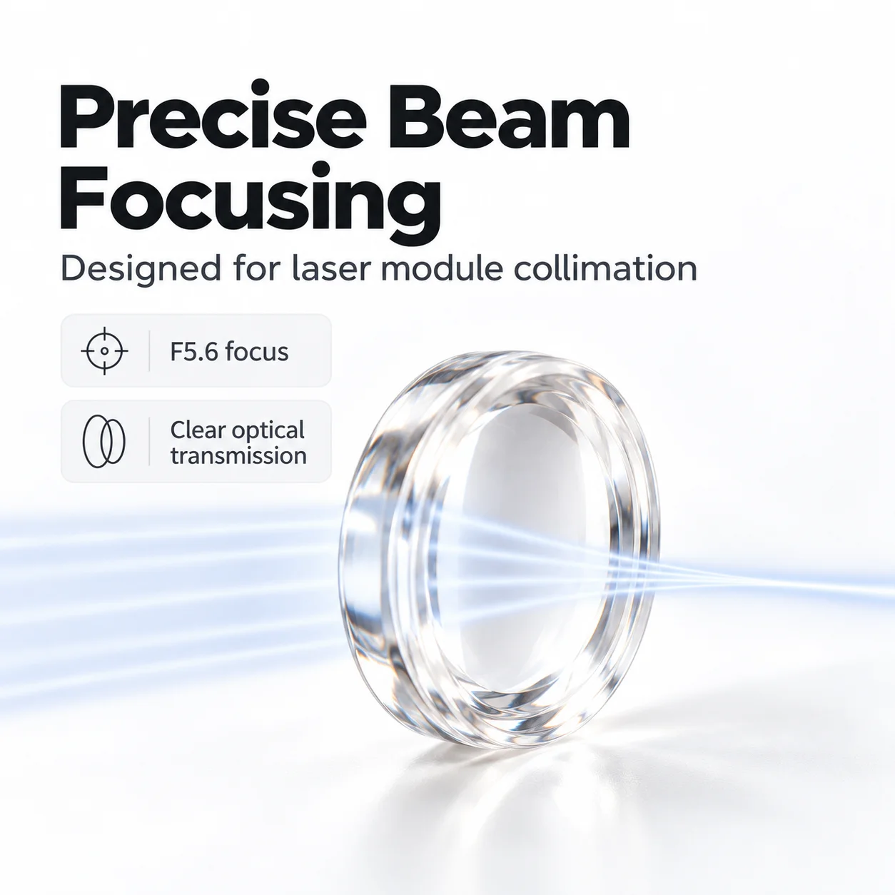 ZhonNa 3.3x7mm Precision Laser Lens Replacement F5.6mm 400-1100nm Clear Optical Light Bead Lighting Accessories