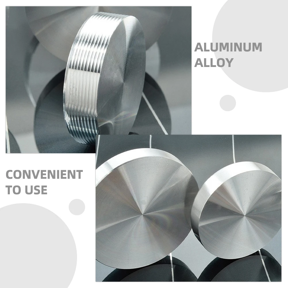 

4 pcs Aluminum Alloy Disc Adapter Round Metal Cake Anti-Slip Pads for Glass Table Tea Table niture Lightweight Portable Easy