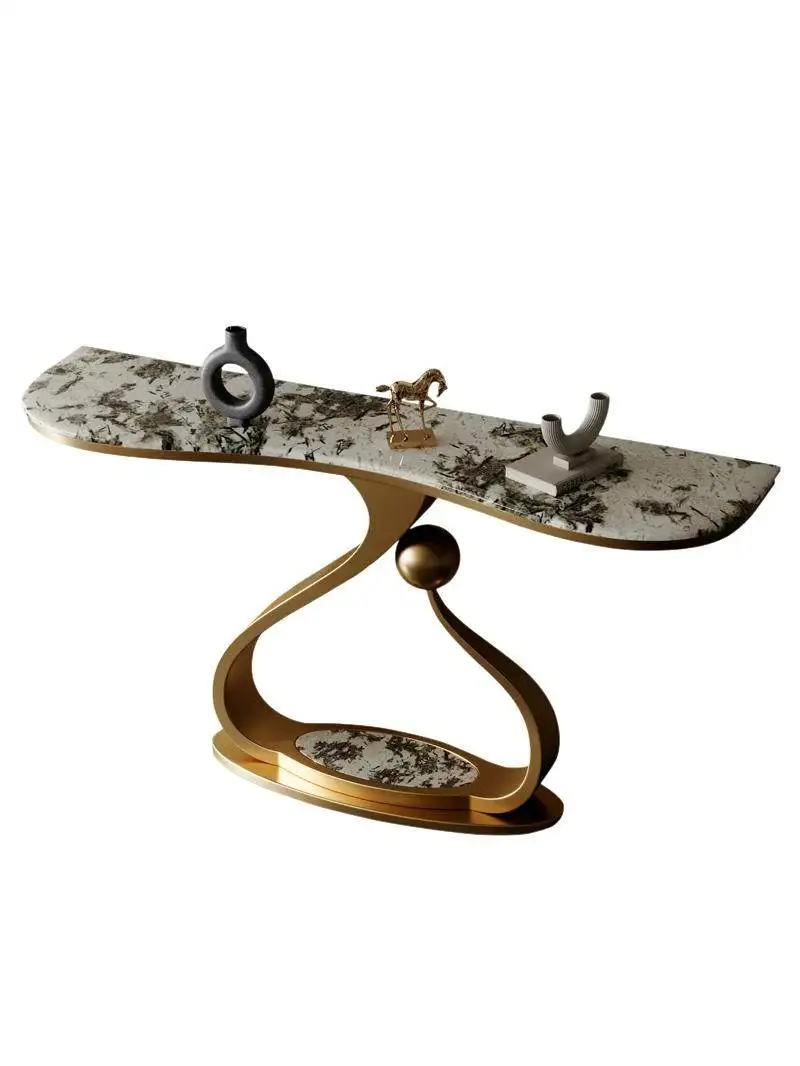 

High-end entrance table Light luxury high-end art wall table