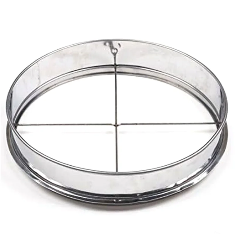 

A55F-Soil Sifter Stainless Steel Riddle Sieve Set For Gardening With 5 Sizes 8In Diameter 1/3/6/9/12Mm Interchangeable Meshes