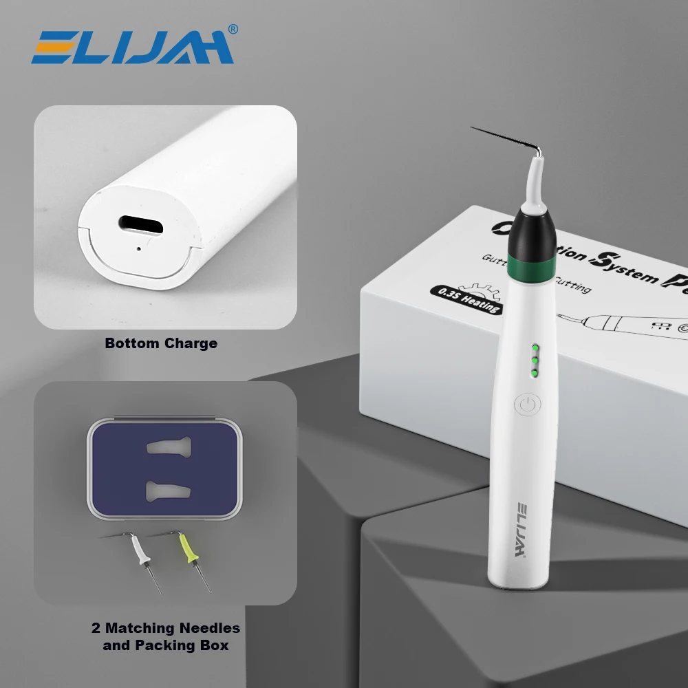 ELIJAH Dental Cutting Heating Pen Obturation System Pen 0.3 Sec Rapid Heating with 2 Needles Dentistry Endodoncia Treatment