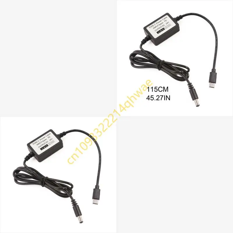 

USB Type C to DC24V Power Cable 20V Type C 20V to 24V 5.5x2.1mm Power Cord