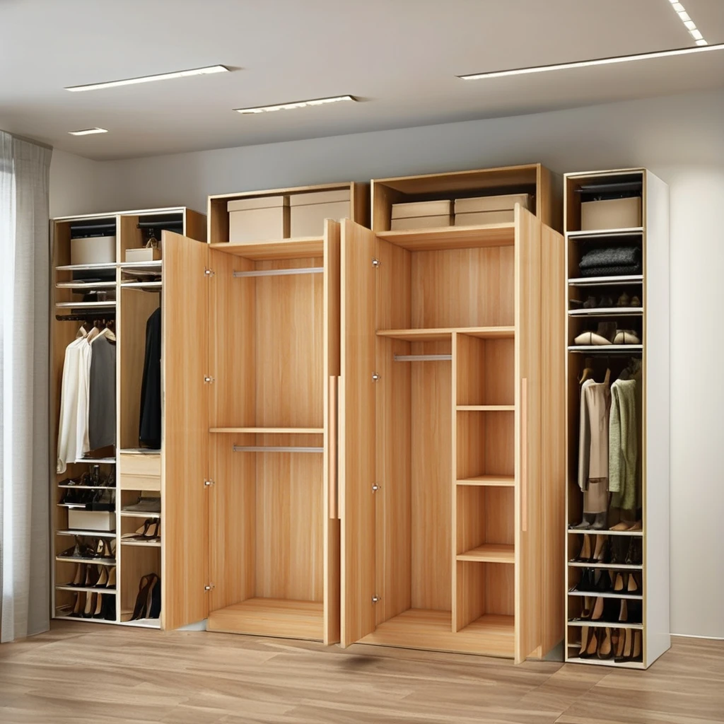 Foldable Wooden Wardrobe Cabinet Big Closet for Babies Kids Home Hospital Mall Furniture Organizerpromote sales