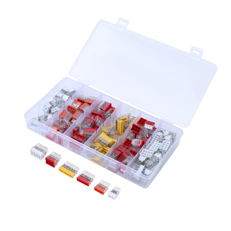 

Быстроразъемные клеммные колодки (134 шт.), серия EU, 2/3/4-портовые соединители для монтажа на DIN-рейку, для электропроводки