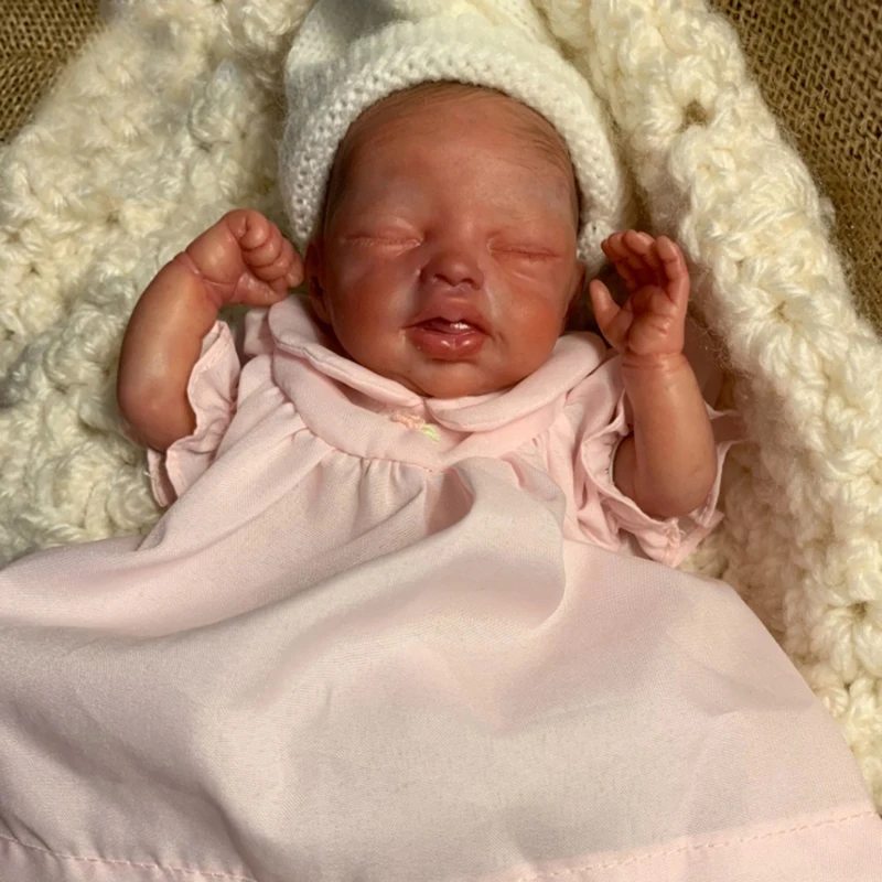 9 cal zestaw części ciała do lalek Reborn Mini Becca niedokończone niepomalowane części lalki DIY Reborn pustego zestawu lalek z ciała