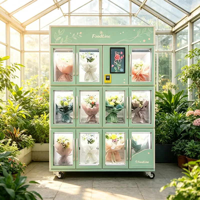 Custom High Profit Flower Vending Machine Low Energy Consumption Remote Inventory Alert Floral Flower bouquet vending machine