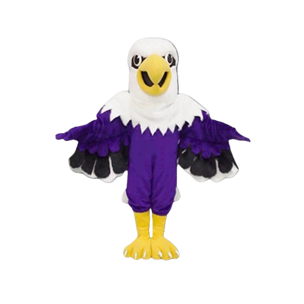 Costume de mascotte d'aigle violet sur mesure, tenue de mascotte, robe de paupières imbibée, cosrole de carnaval, costume de fête, taille adulte, SW1148