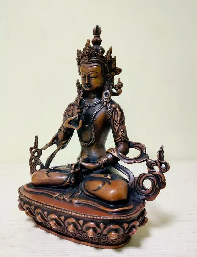 Antiques Tibet Old Tibetan Bronze Vajrasattva Dorje Sempa Buddha Statue