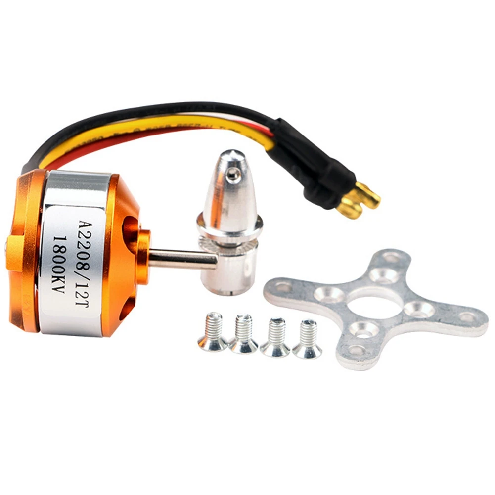 Brushless Electric Motor A2208 KV1800 for RC Airplanes Plane Multi-Copter Brushless Outrunner Motor