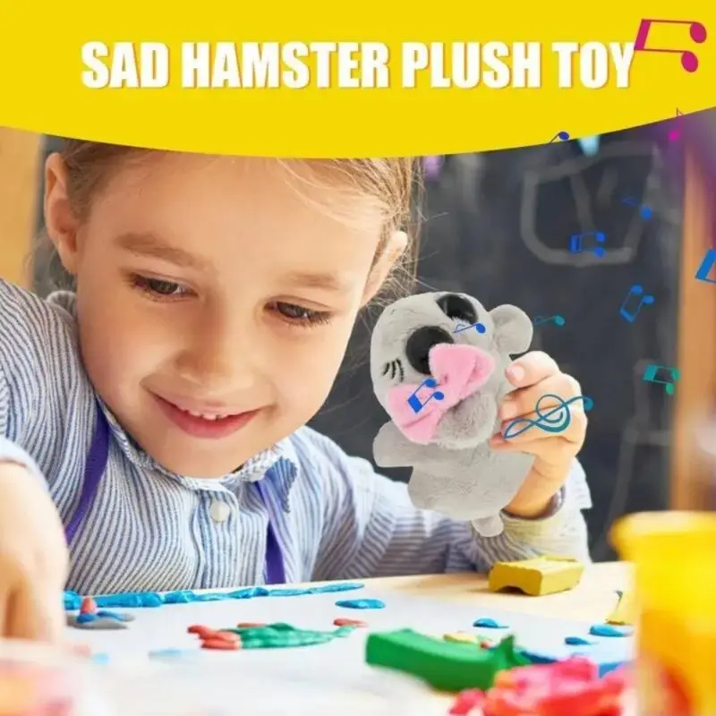 Neue Musik traurig Hamster Meme Stofftier niedlichen Hamster Stofftier lustige Meme Plüschtiere Puppe für Kinder Geburtstag Weihnachts geschenke