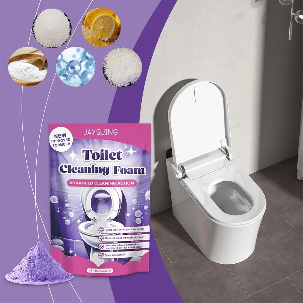 

Toilet Bowl Cleaner Self Activating Miracles Powder Foam Deep Descaling Stain Remover For Toilet Bowl Cleaning Bathroom Supplies