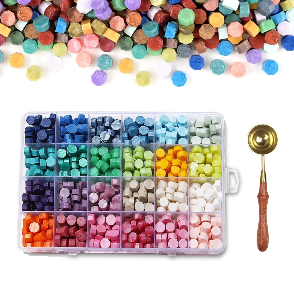 

600 шт. разные цвета, восковые бусины, сургучные бусины с ложкой для рождественского подарка, свадебные приглашения, печать на конверте