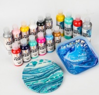 100ML High Flow Acrylic Fluid Pouring Paint  No Mixing Needed Art Supplies for Canvas,Glass,Paper,Wood,Tile,and Stones