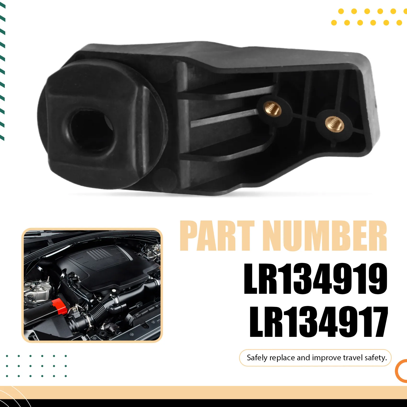 

LR134919 LR134917 Верхний кронштейн для крепления радиатора, 1 пара, для Land Rover Range Rover Velar Sport 2018-2020