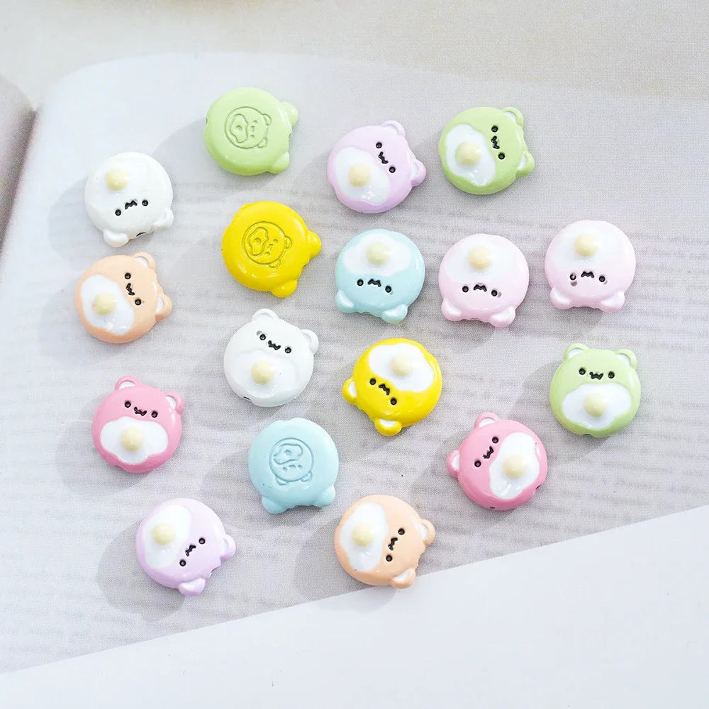 

5pcs Cartoon Dripping Oil Cute Bear Bead Metallic Colorful Violent Bear Bead Wholesale DIY Jewelry Accessories Matreial