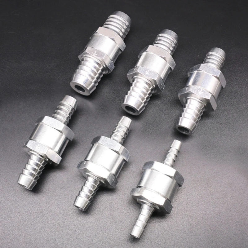 Aluminum Alloys Line Check Valves Single Way Flows Control Inline Nonreturn Valves for Auto Motorbikes Ship Easy to Use